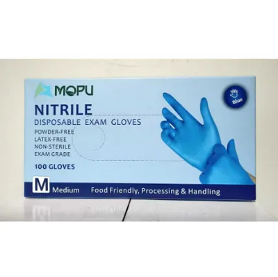 MOPU GLOVES NITRILE BLUE M